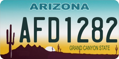 AZ license plate AFD1282