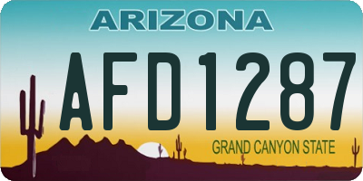AZ license plate AFD1287