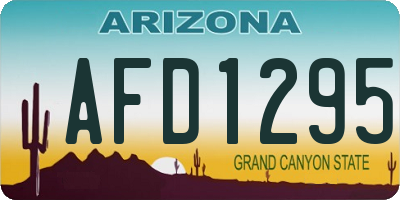 AZ license plate AFD1295