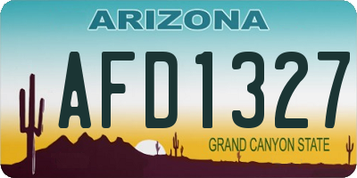 AZ license plate AFD1327