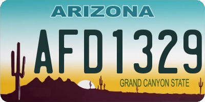 AZ license plate AFD1329