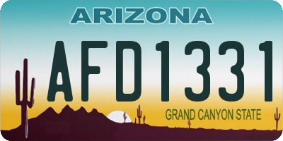 AZ license plate AFD1331