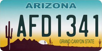 AZ license plate AFD1341