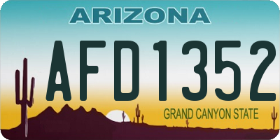 AZ license plate AFD1352