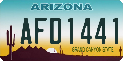 AZ license plate AFD1441