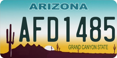 AZ license plate AFD1485