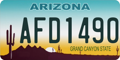 AZ license plate AFD1490