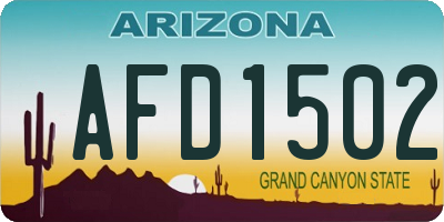 AZ license plate AFD1502