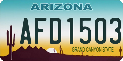 AZ license plate AFD1503