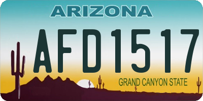 AZ license plate AFD1517