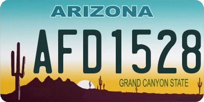 AZ license plate AFD1528