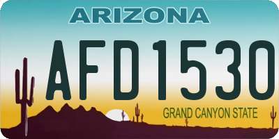 AZ license plate AFD1530
