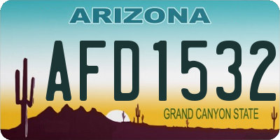 AZ license plate AFD1532