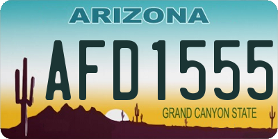 AZ license plate AFD1555