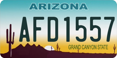 AZ license plate AFD1557