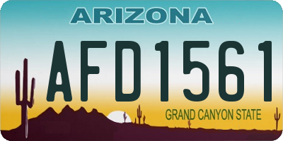 AZ license plate AFD1561