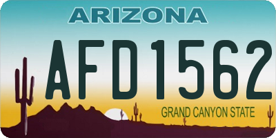 AZ license plate AFD1562