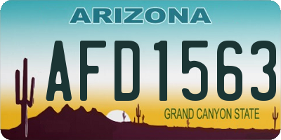 AZ license plate AFD1563