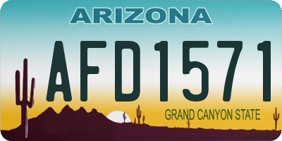 AZ license plate AFD1571
