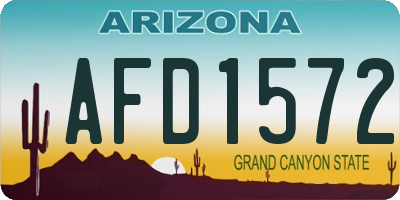 AZ license plate AFD1572