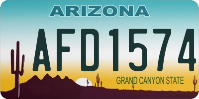 AZ license plate AFD1574