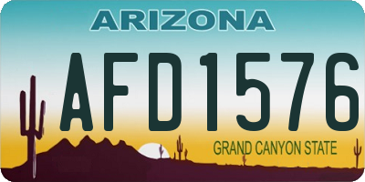 AZ license plate AFD1576