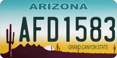 AZ license plate AFD1583
