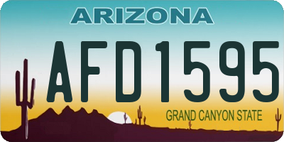 AZ license plate AFD1595