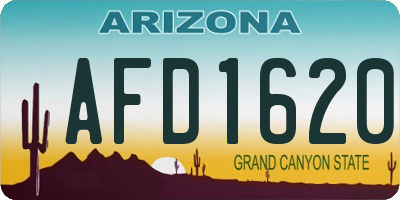AZ license plate AFD1620