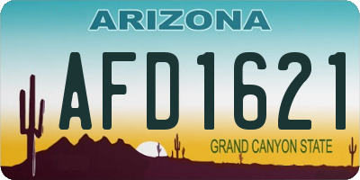AZ license plate AFD1621