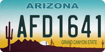 AZ license plate AFD1641