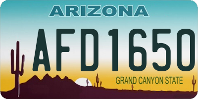 AZ license plate AFD1650