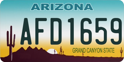 AZ license plate AFD1659