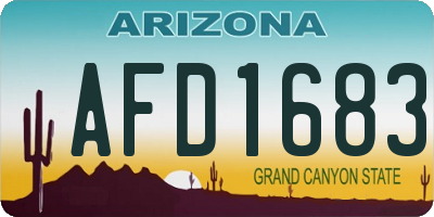 AZ license plate AFD1683