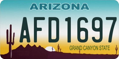 AZ license plate AFD1697