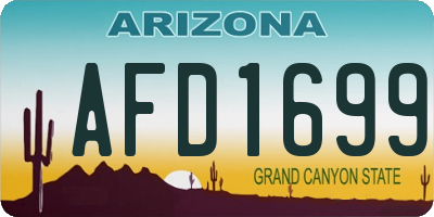 AZ license plate AFD1699