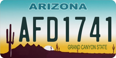 AZ license plate AFD1741