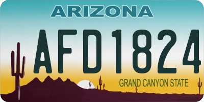 AZ license plate AFD1824