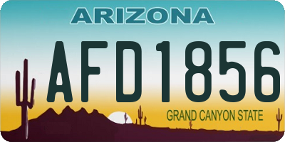 AZ license plate AFD1856