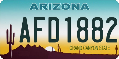 AZ license plate AFD1882