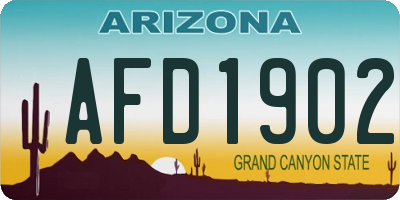 AZ license plate AFD1902