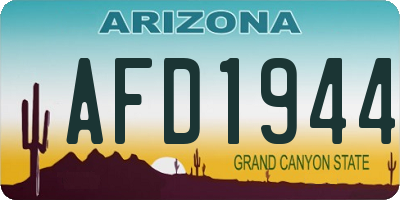 AZ license plate AFD1944