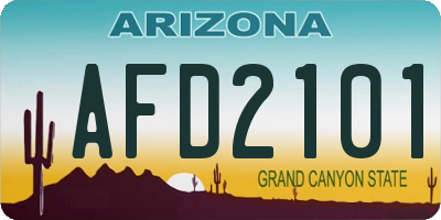 AZ license plate AFD2101
