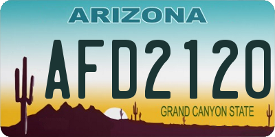 AZ license plate AFD2120
