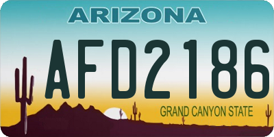 AZ license plate AFD2186