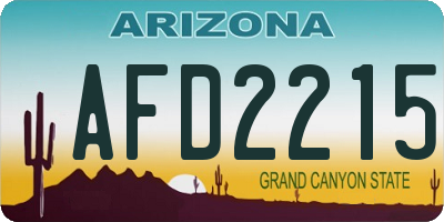 AZ license plate AFD2215