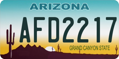 AZ license plate AFD2217