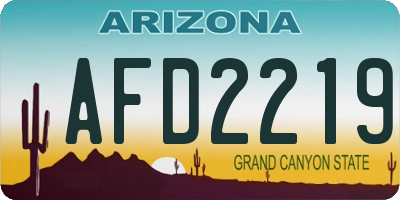 AZ license plate AFD2219