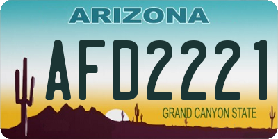 AZ license plate AFD2221