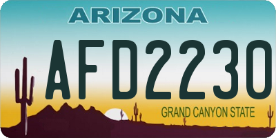 AZ license plate AFD2230